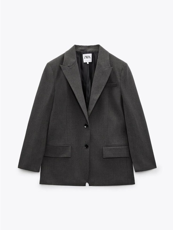 Zara Jackets & Blazers - ZARA Charcoal Gray Menswear Style Blazer